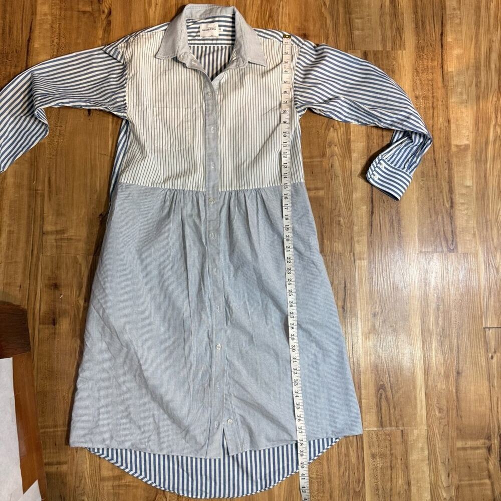 Fabiana Pigna Striped Colorblock Women’s Cotton Shirtdress Size XS - Picture 7 of 11